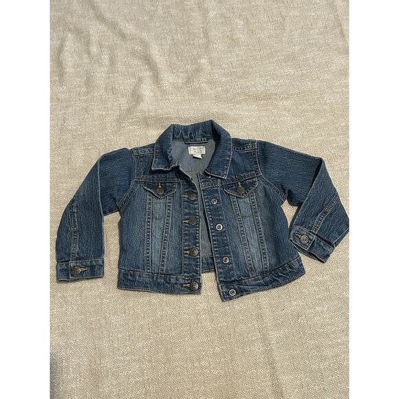 The Childrens Place Denim Jean Jacket, Kids 2T Long Sleeve, Button Up Toddler - Picture 9 of 11